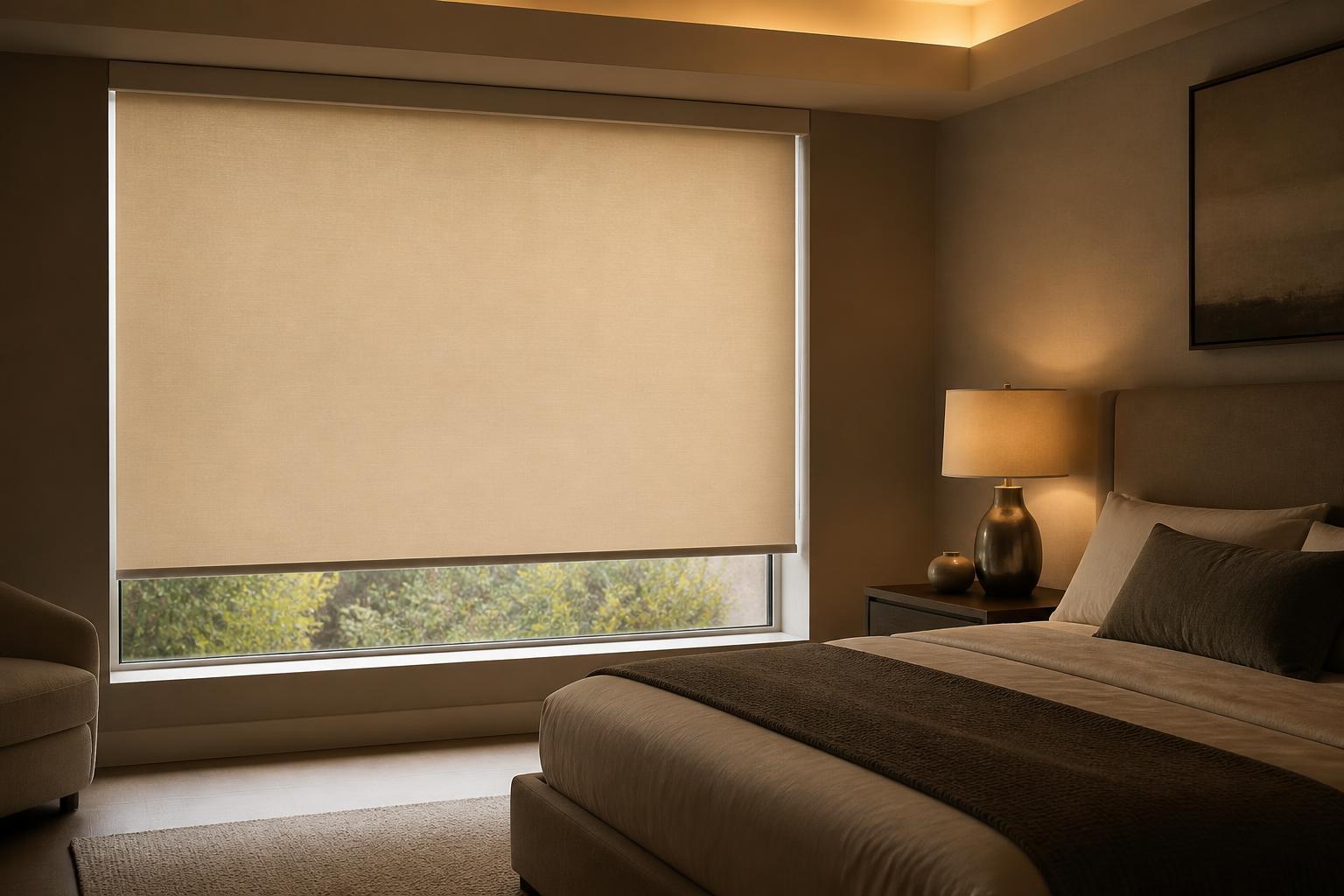 Blackout Roller Shades — Bedroom