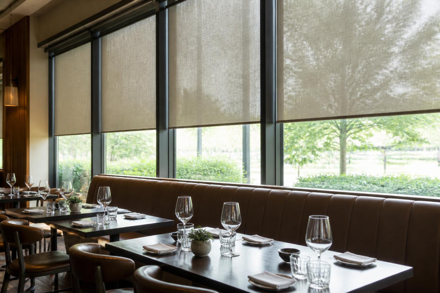 Solar Screen Shades — Restaurant / Hospitality