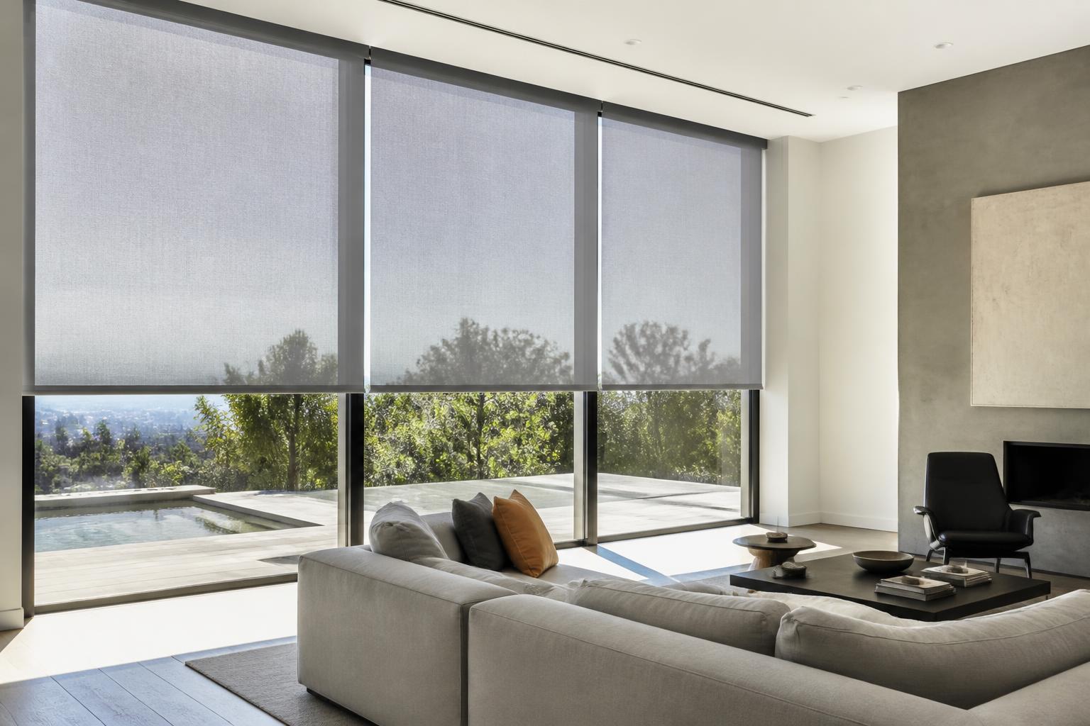 Solar Screen Shades — Living Space